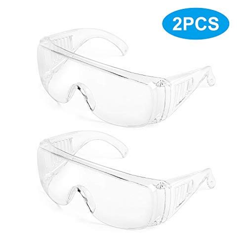 Deyard Gafas de Protección con Lentes Antivaho Resistentes a Salpicaduras, Gafas con Pieza de la Nariz Suave, Ligeras y Cómodas de Llevar
