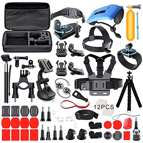 Deyard Kit de accesorios para GoPro Hero 8 GoPro Max Hero 7 Hero HD (2018) GoPro Hero 6 GoPro Hero 5 GoPro Hero 4 Hero Sesión Hero 5 Session Ajuste Xiaomi AKASO Victure Cámara de acción APEMAN