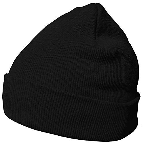 DonDon gorro de invierno gorro de abrigo diseño clásico moderno y suave negro