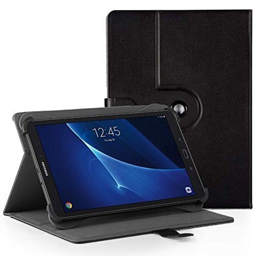 EasyAcc Funda Universal Tablet 10 Pulgadas 360 Grados Rotación para BEISTA LNMBBS MEBERRY TECLAST KXD Broken- jom Huashetrade ZONMAI CHUWI Hi10 X Lenovo TAB10 Tab 2, Negro