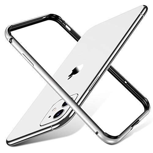 ESR Funda para iPhone XR, Bumper Aluminio iPhone XR con Suave TPU Interno [No Afecta Señales] [Protección de Borde Elevado] Bumper Frame para Apple iPhone XR-Plata