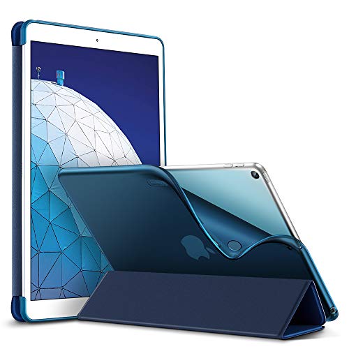 ESR Slim Smart Case - Funda para iPad Air 3 2019, Flexible con Revestimiento de Goma, función de Reposo automático, función Atril, Color Azul Marino