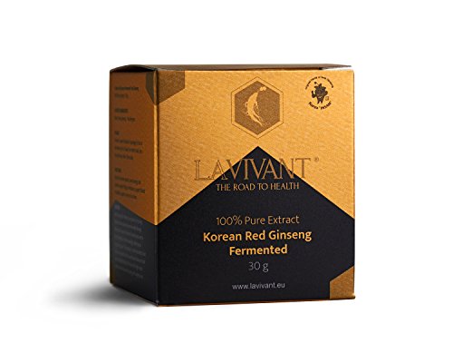 Extracto de ginseng rojo coreano fermentado, 110 mg/g, 30 días Extracto de ginseng rojo coreano fermentado, 110 mg/g, 30 días