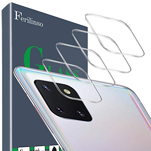 Ferilinso Protector de Lente de cámara para Samsung Galaxy Note 10 Lite Protector de Lente de cámara, [4 Pack] Película de protección de Vidrio Templado sin Burbujas（Claro）