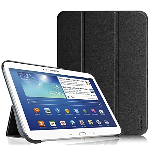 Fintie SlimShell Funda para Samsung Galaxy Tab 3 10.1 - Súper Delgada y Ligera Carcasa con Función de Soporte y Auto-Reposo/Activación para Modelo P5200 / P5210, Negro