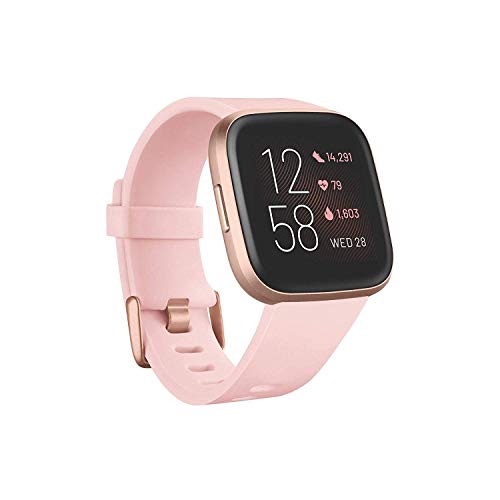 Fitbit Versa 2 - Smartwatch de salud y forma física, Rosa pétalo/rosa cobrizo, con Alexa integrada