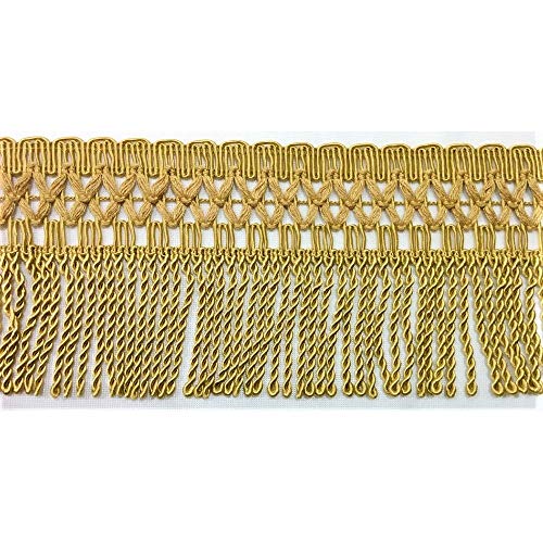 Flecos de pasamanería tapicería y mantas de alto 10 cm - Giallo Oro