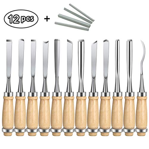 flintronic Herramienta de Talla de Madera, Juego de Cinceles de Madera de 12 Piezas Juego de Herramientas de Talla de Madera con Mango y Carrete de Madera Para Principiantes, Grabadores y Artistas flintronic Herramienta de Talla de Madera, Juego de Cinceles de Madera de 12 Piezas Juego de Herramientas de Talla de Madera con Mango y Carrete de Madera Para Principiantes, Grabadores y Artistas