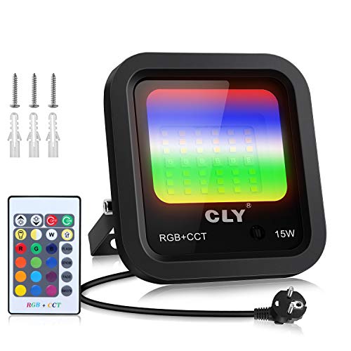 Foco LED RGB CLY 15W Foco led Colores Foco RGB Exteriores de 19 Opciones 4 Tipos de Modos 360° Control Remoto IP66 Impermeable, Decoración de Jardín, Terraza Foco LED RGB CLY 15W Foco led Colores Foco RGB Exteriores de 19 Opciones 4 Tipos de Modos 360° Control Remoto IP66 Impermeable, Decoración de Jardín, Terraza
