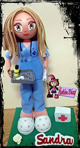 Fofucha personalizada Enfermera uniforme azul