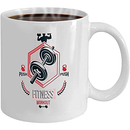 Folleto publicitario del campeonato de culturismo de la taza de café compuesto usando la ilustración vectorial de sportsm muscular