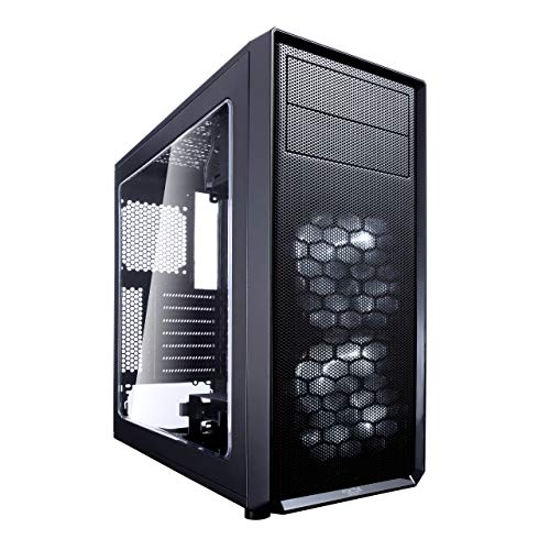 Fractal Design Focus G de Ordenador con Ventana Frontal, USB 3.0/2.0 y Tomas de Audio – Negro