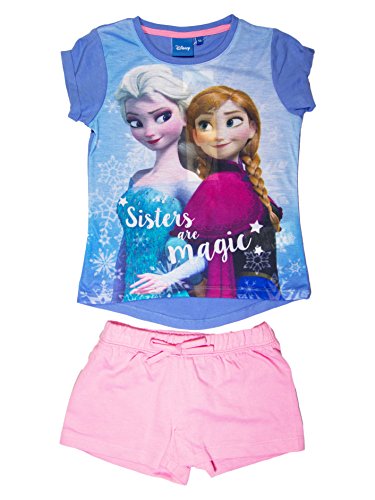 Frozen Niñas Verano Juego De Corto y T-Shirt Edad 4,5,6,8 años