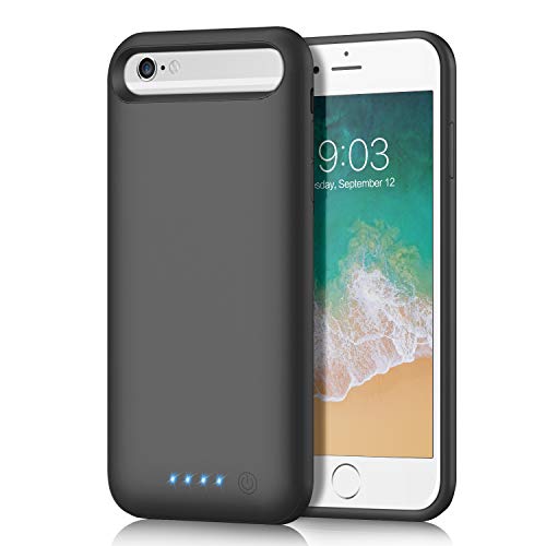 Funda Batería para iPhone 8/7/6/6S, QTshine [6000mAh] Funda Cargador Portatil Batería Externa Recargable Carcasa Batería para iPhone 8/7/6/6S [4.7 Pulgadas]