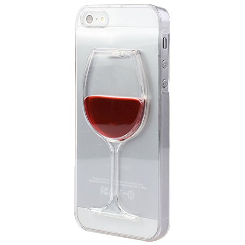 Funda para iPhone 6 4.7", Case Cover para iPhone 6, ISAKEN Best Selling Carcasa Funda Transparente 3D Copa Fluido Vino Rojo Diseño Plástico Líquido Protective Case Cover para Apple iPhone 6 4.7 Pulgadas (Vino Copa #2)