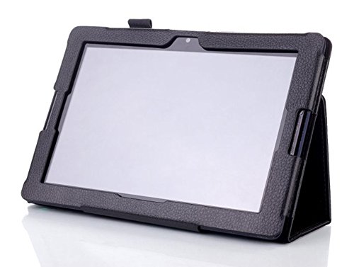 Funda para Lenovo IdeaPad A10-70 10.1 Pulgadas Smart Cover Slim Case Stand Flip A7600-H F L (Negro) NUEVO