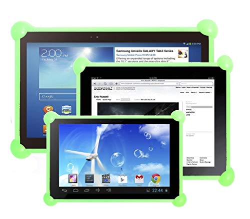 Funda tablet silicona universal compatible con cualquier tablet de cualquier tamaño como 7", 8", 9", 9.7", 10.1 (Verde)