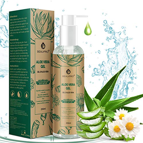 Gel de Aloe Vera con Manzanilla, 100% Natural Aloe Vera Crema para Hidratante para Pelo y Piel Ideal para Pieles Secas y Quemadas Por el Sol, Antisensible Antiinflamatorio Anti-Edad 250 ML Gel de Aloe Vera con Manzanilla, 100% Natural Aloe Vera Crema para Hidratante para Pelo y Piel Ideal para Pieles Secas y Quemadas Por el Sol, Antisensible Antiinflamatorio Anti-Edad 250 ML