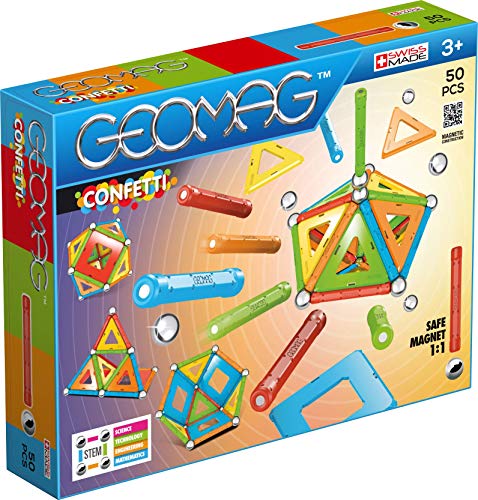 Geomag- Confetti Construcciones magnéticas y juegos educativos, Multicolor, 50 piezas (352) , color/modelo surtido Geomag- Confetti Construcciones magnéticas y juegos educativos, Multicolor, 50 piezas (352) , color/modelo surtido