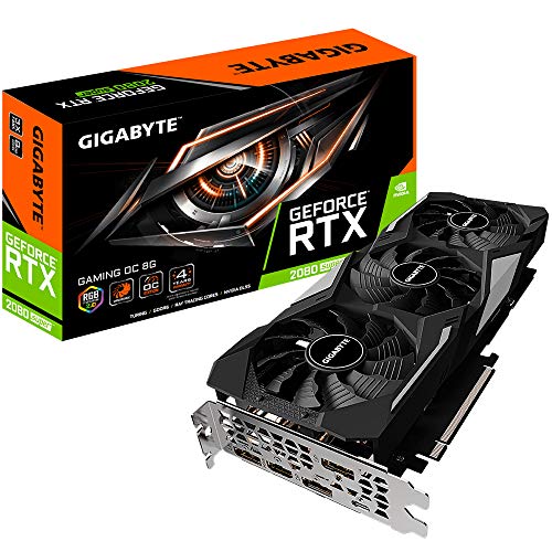 Gigabyte GeForce RTX 2080 Super Gaming OC - Tarjeta gráfica (8 GB, GDDR6, PCI-Express x16, 256 bit, 1 x USB, 3 x HDMI, 3 x DP) Negro Gigabyte GeForce RTX 2080 Super Gaming OC - Tarjeta gráfica (8 GB, GDDR6, PCI-Express x16, 256 bit, 1 x USB, 3 x HDMI, 3 x DP) Negro