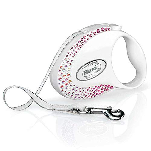 Global Correa Extensible Flexi Glam Composition de Cinta en Color Blanco | Correa de Perro hasta 12 kg | Correa de 3 Metros Global Correa Extensible Flexi Glam Composition de Cinta en Color Blanco | Correa de Perro hasta 12 kg | Correa de 3 Metros