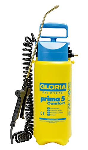 Gloria Prima 5 Comfort, pulverizador de presión de 5 litros con Manguera Espiral de 2,5 m
