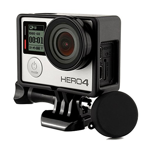 GoPro Hero 4 Marco estándar para Protector Caso de Vivienda + UV Protector de Lente + Carcasa Silicona len Cap para Go Pro Hero 4 3 + 3 GoPro Hero 4 Marco estándar para Protector Caso de Vivienda + UV Protector de Lente + Carcasa Silicona len Cap para Go Pro Hero 4 3 + 3