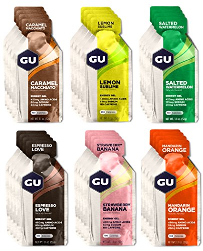 GU Energy Gels - Paquete de 24 Unidades - Seis Sabores Variados