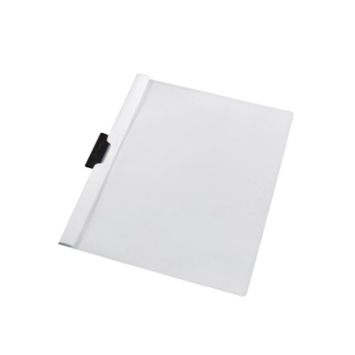 Herlitz 10312817 - Funda plástica con solapa transparente capacidad para 60 hojas de PVC color blanco (Pack de 5)