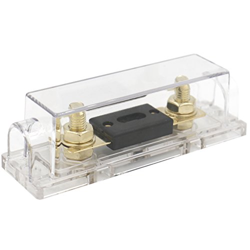 Heschen - Portafusibles ANL (calibre 0 2 4) para audio/vídeo estéreo con fusible ANL con entrada y salida de 100 A Heschen - Portafusibles ANL (calibre 0 2 4) para audio/vídeo estéreo con fusible ANL con entrada y salida de 100 A