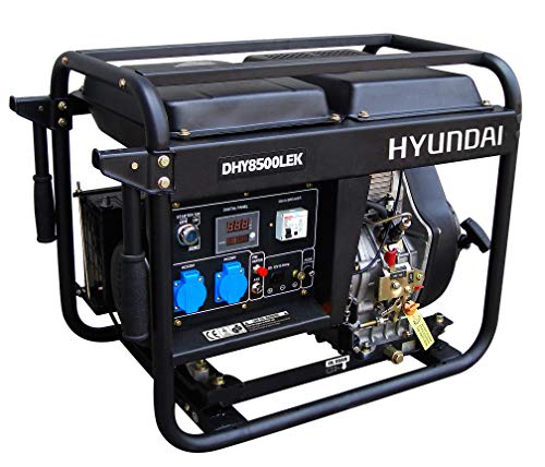 Hyundai HY-DHY8500LEK, Generador Diesel Pro Monofásico (Abierto), negro
