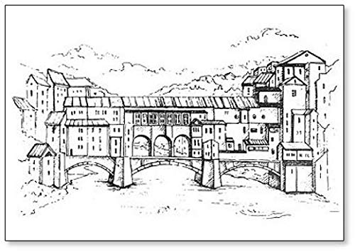 Imán para nevera con diseño de Ponte Vecchio, Ponte Santa Trinita, Florencia, Toscana, Italia