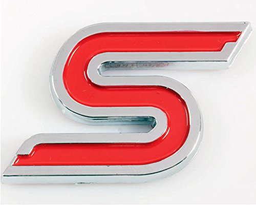 Insignia roja de una «S». Emblema logotipo trasero autoadhesivo para maletero Insignia roja de una «S». Emblema logotipo trasero autoadhesivo para maletero