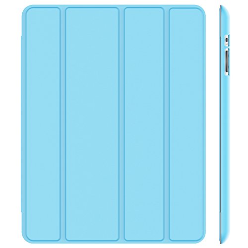 JETech 0213- Funda para iPad 4, iPad 3 y iPad 2, Carcasa con Soporte Función, Auto-Sueño / Estela, Azul