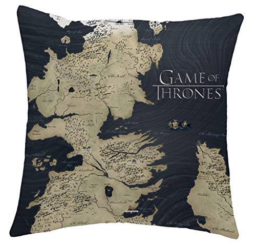 Juego de Tronos - Cojin del Mapa de Westeros de 40 x 40 cm