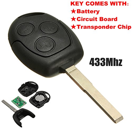 Katur - mando a distancia de 3 botones, 433,92 MHz, hoja recta, FOB Para Ford/Focus, para Galaxy/C Max/Mondeo/Fiesta