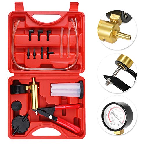 KKmoon 7pcs Profesional de Mano Bomba, 2 en 1 Kit de Probador de Compresión de Presión de Vacío Freno Sangrado Adaptador Probador de Depósito de Líquido KKmoon 7pcs Profesional de Mano Bomba, 2 en 1 Kit de Probador de Compresión de Presión de Vacío Freno Sangrado Adaptador Probador de Depósito de Líquido