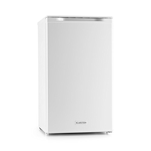 KLARSTEIN Garfield XL - Minicongelador de 4 Estrellas, 75 litros, 3 Pisos, Temperatura hasta -18 °C, 80 W, Puerta montable a Ambos Lados, Totalmente vacío, cubitera y rascahielos, Blanco