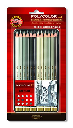 KOH-I-NOOR - Lápices de color, gama gris KOH-I-NOOR - Lápices de color, gama gris