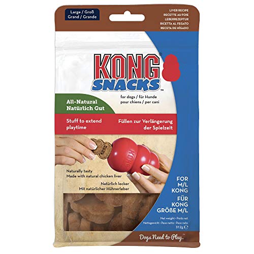 KONG - Snacks - Golosinas para perros (Ideal para los juguetes de caucho KONG) - Galletas de hígado - Para Perros de Raza Grande