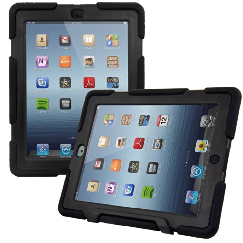 kwmobile 1x Funda Protectora híbrida Compatible con Apple iPad 2/3 / 4 - Carcasa para Tablet en Negro