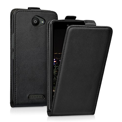 kwmobile Funda Compatible con bq Aquaris U - Carcasa para móvil de Cuero sintético - Case en Negro kwmobile Funda Compatible con bq Aquaris U - Carcasa para móvil de Cuero sintético - Case en Negro