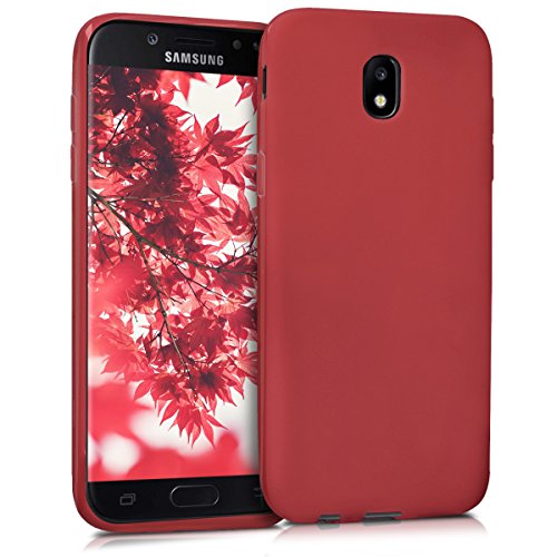 kwmobile Funda Compatible con Samsung Galaxy J5 (2017) DUOS - Carcasa de TPU Silicona - Protector Trasero en Rojo Mate