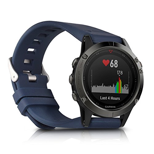 kwmobile Pulsera Compatible con Garmin Fenix 5 / Approach S60 - Brazalete de Silicona en Azul Oscuro sin Fitness Tracker kwmobile Pulsera Compatible con Garmin Fenix 5 / Approach S60 - Brazalete de Silicona en Azul Oscuro sin Fitness Tracker