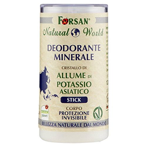 La Tradition Erboristica Forsan – Desodorante mineral para cuerpo con cristal de alumbre de potasio – 100% natural – 120 g