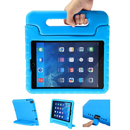 LEADSTAR Funda Para Nuevo iPad 9.7 Tableta Caso de Los Niños a Prueba de Golpes Luz Peso Mango Soporte Super Protección Cubierta para Apple iPad Air / iPad Air 2 / iPad 9,7 2017 / 2018 Tablet (Azul)