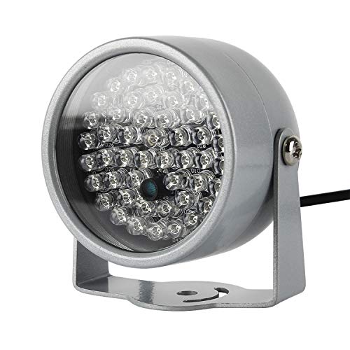 LED Emisor de Infrarrojos, Diodo LED de Infrarrojos Proyector de Visión Nocturna para Cámara de Seguridad CCTV 850nm (Foco de 60 ° 8W con Adaptador de Corriente)