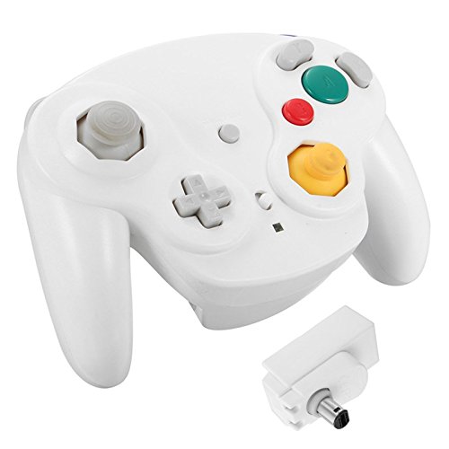 LEEBA - Mando inalámbrico para Nintendo Gamecube NGC Wii Blanco Blanco