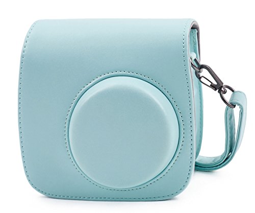 Leebotree Funda Compatible con Instax Mini 9 / Mini 8 8+ Cámara Instantánea, Bolsa de Transporte Fabricada en Cuero, Dispone de Una Correa de Proteger y Bolsillo (Azul Hielo) Leebotree Funda Compatible con Instax Mini 9 / Mini 8 8+ Cámara Instantánea, Bolsa de Transporte Fabricada en Cuero, Dispone de Una Correa de Proteger y Bolsillo (Azul Hielo)