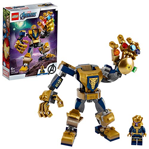 LEGO Super Heroes - Armadura Robótica de Thanos, Juguete de Construcción de Figura de Acción Mecánica de Juguete Inspirada en el Universo de Marvel, Set de Meca Coleccionable (76141)